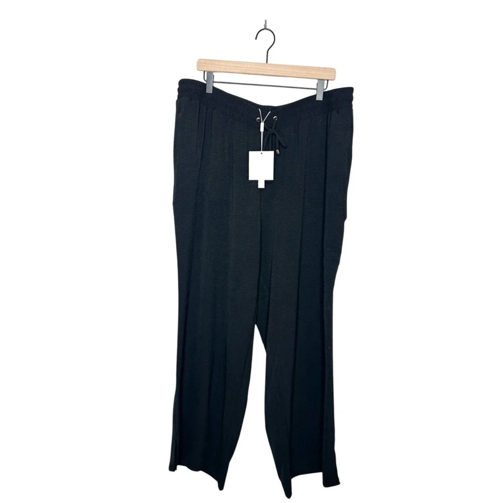 NWT Zac & Rachel High Rise‎ Wide Leg Casual Pull On Pants Plus Size 2X